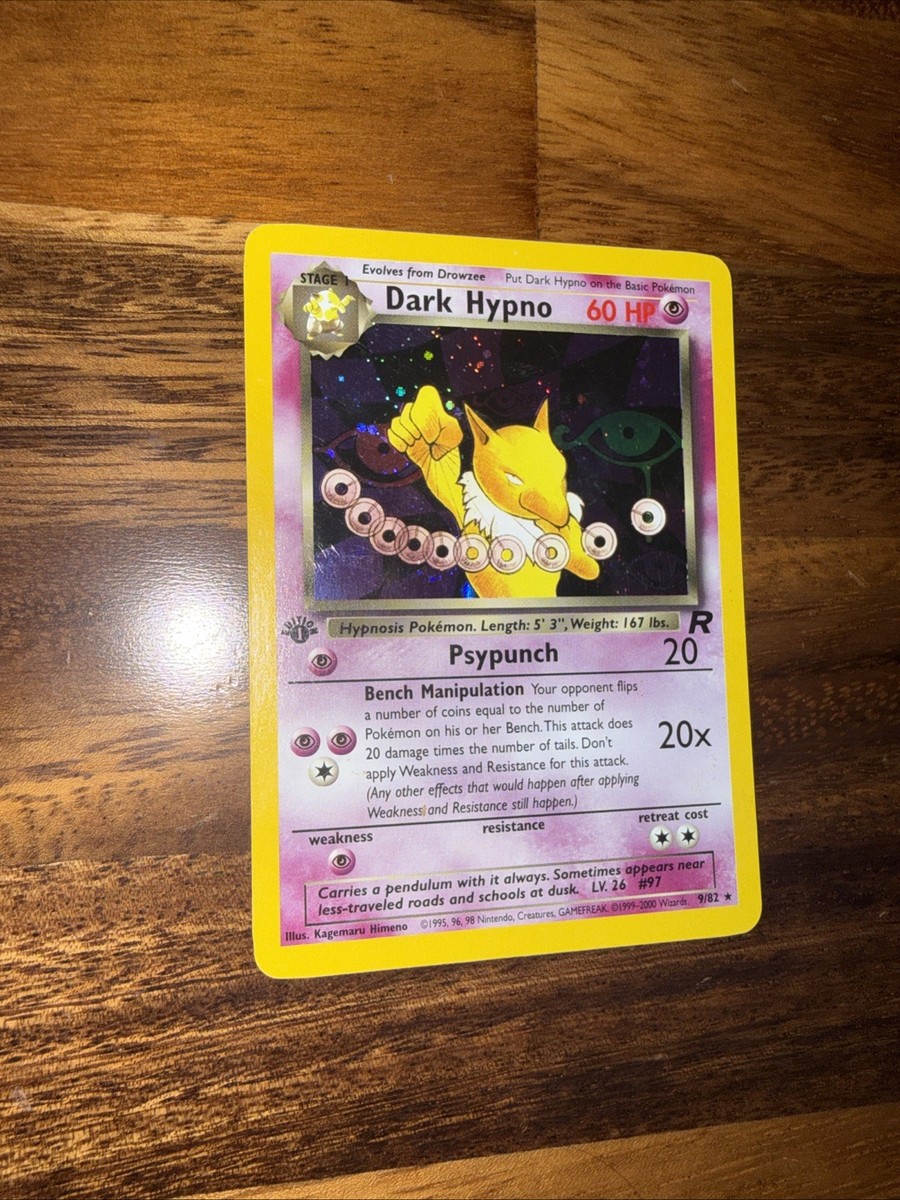 dark hypno pokemon card (TR 9) - Team Rocket - English Flip a coin Dark Hypno from the Japanese