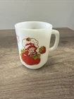 Vintage Strawberry Shortcake Mug Milk Glass Cup 1980