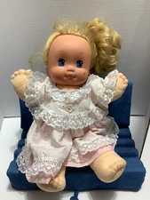 VINTAGE MATTEL MAGIC NURSERY BABY DOLL W/ OUTFIT 1989 14 inch