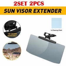 2x Car Shade Sun Extend Visor Shield Anti Glare Extension Driving Universal Gray