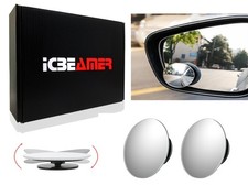 ICBEAMER 2 Sets Circular Mirrors, 4 Pcs 360° Wide Angle for Truck SUV Rear Side