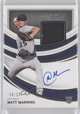 2022 Panini Immaculate Material Holo Silver 8/25 Matt Manning #IMA-MM Auto 0c6