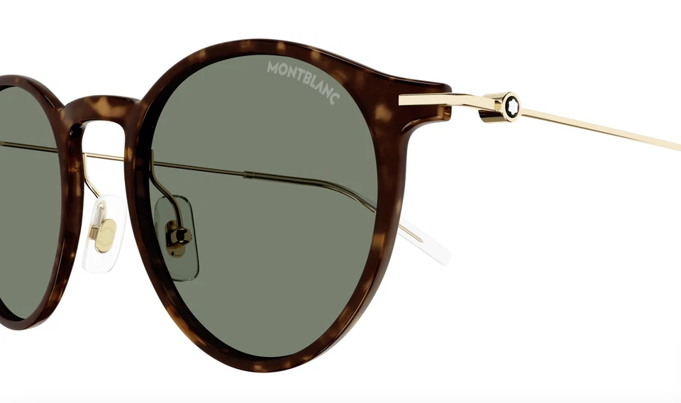 Montblanc MB0097S-007 Gafas de sol redondas de carey Dije vintage Foto 3 de 4