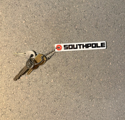 Bold Rectangular Southpole Style Keychain