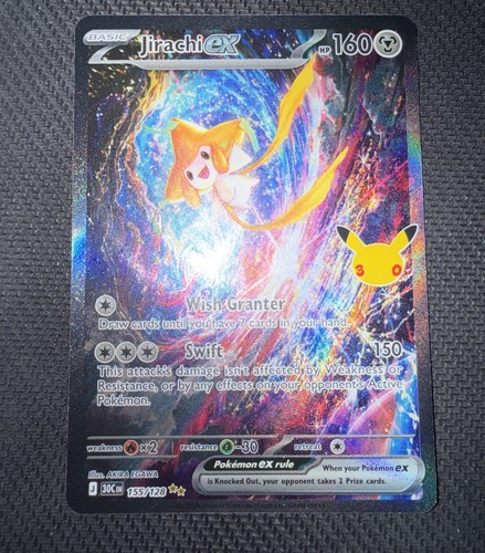 Jirachi ex 155/128 Me: 30th Celebration Special Illustration Rare (Very Clean)