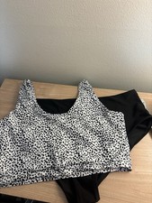 Zaful Size XXL Women s White Black Patterned Two Piece Swimsuit Never Worn