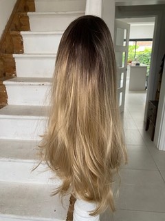 Ombre wig 18 inches with wig cap