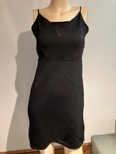 H&M black bodycon stretch dress size 12 medium evening clubbing Christmas party