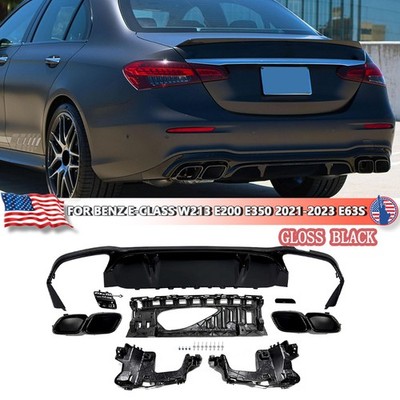 For Benz E-class W213 E200 E350 2021 2022 2023 E63 Look Rear Bumper Diffuser Lip
