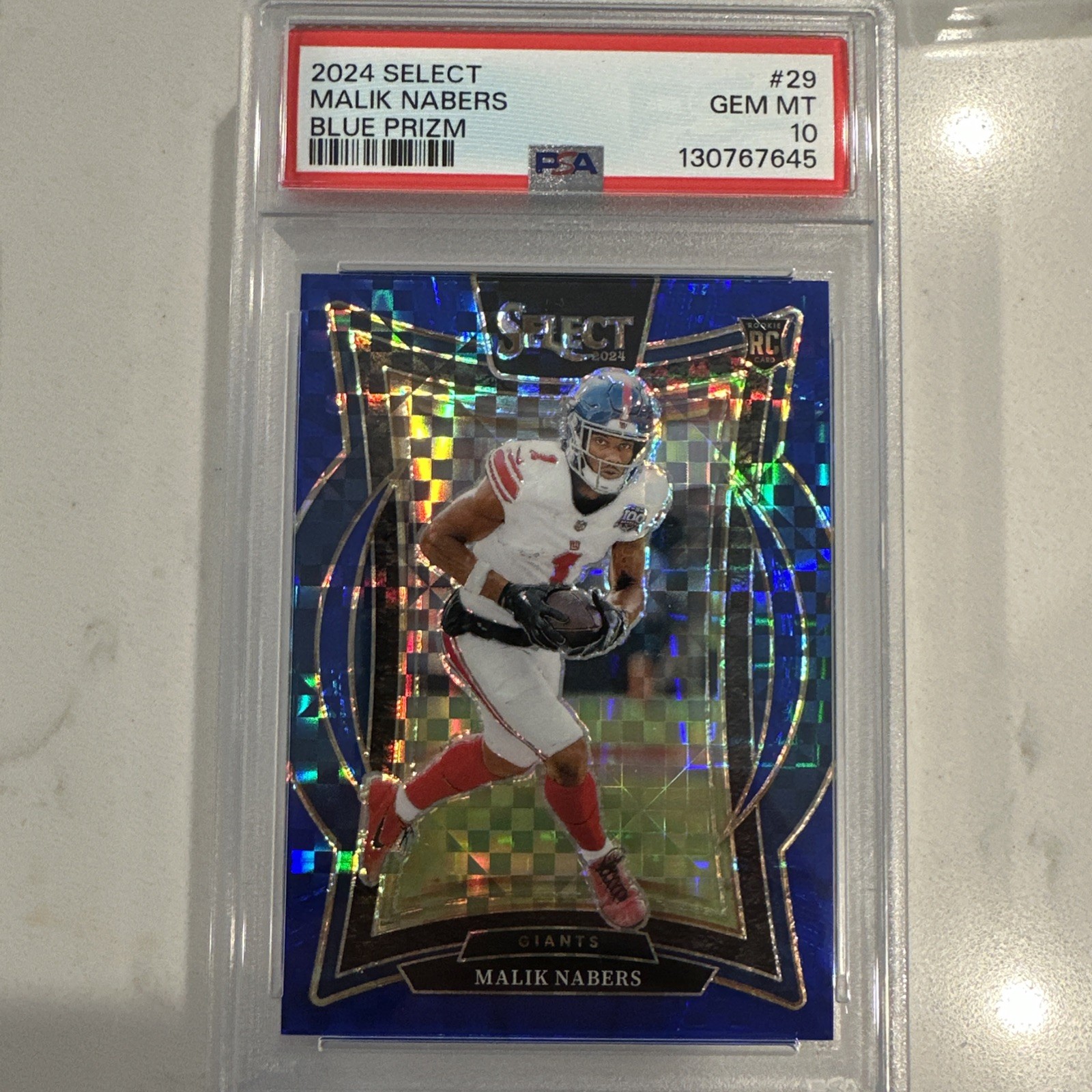 2024 PANINI SELECT BLUE PRIZM #29 MALIK NABERS ROOKIE RC /249 PSA 10