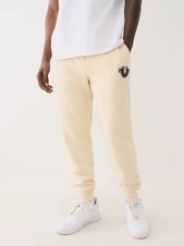 NWT 99 True Religion Mens Logo Core Jogger Sweatpant Fog Color SIZE MEDIUM