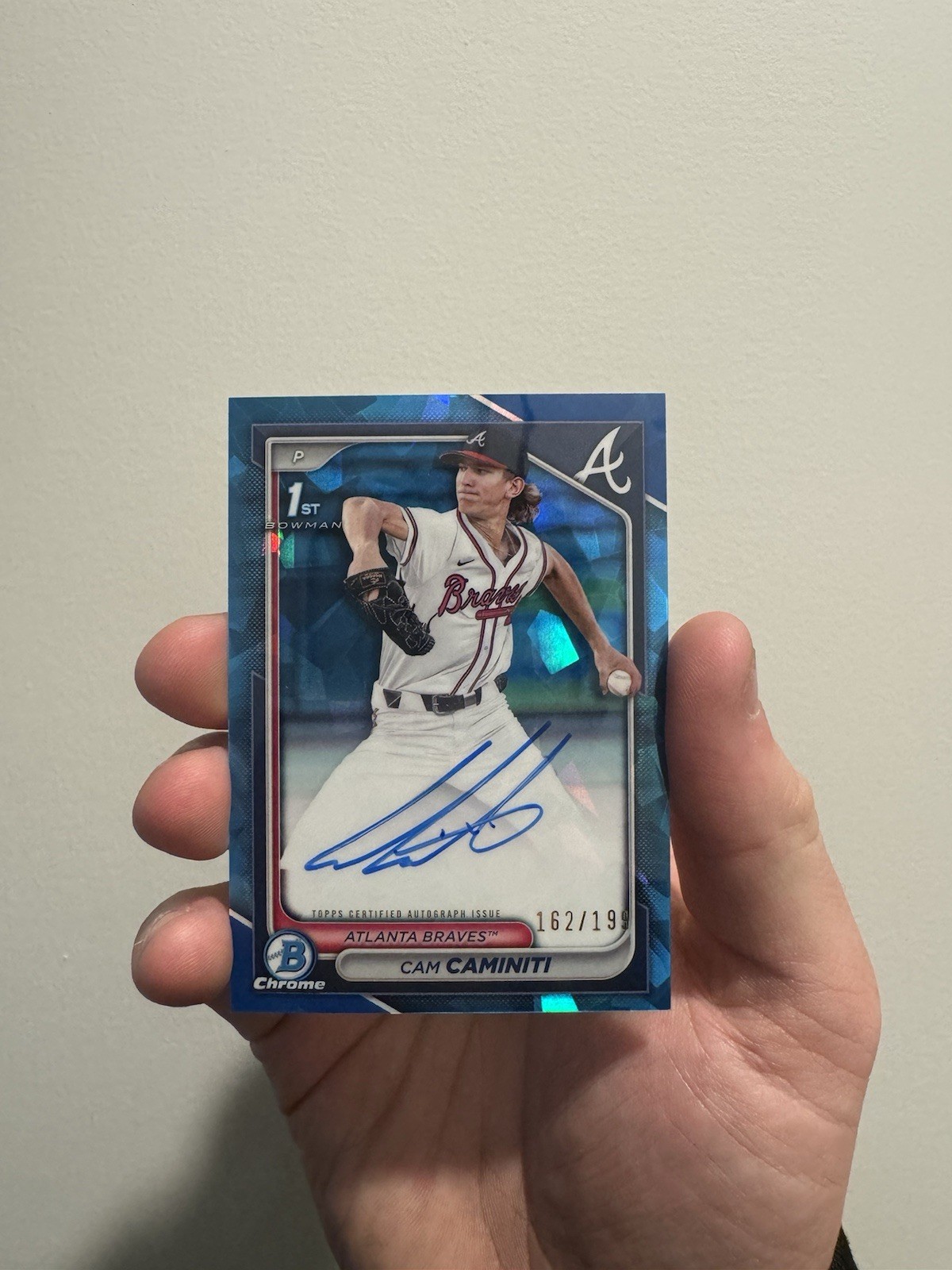 2024 Bowman Chrome Draft Sapphire Cam Caminiti Autograph #CPA-CC /199 Braves