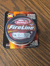 NEW IN PACK BERKLEY BFLFS14-42 FIRELINE FUSED 125 YD 14LB SMOKE FISHING LINE