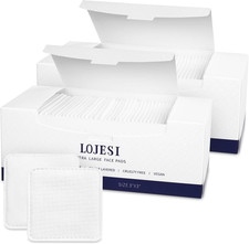 Organic Cotton Face Pads   120 Count, Lint-Free Makeup Remover Pads   Textured 