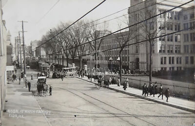 Elgin Watch Factory Elgin Illinois RPPC Photo Postcard Copy