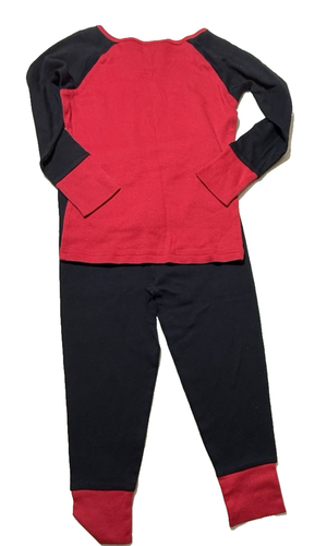 Harley Davidson Girls Youth Size 6X Pajama Pj's 2 Piece Set Red Black Glitter - Picture 3 of 4