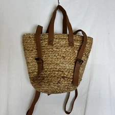 XIX Palms The Shorebreak Picnic Cooler Bag Backpack Jute Woven Handmade