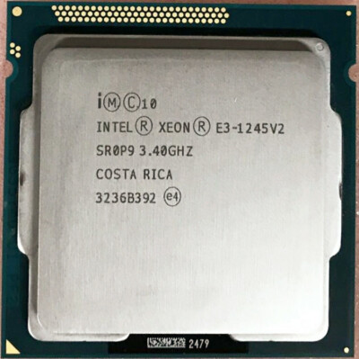 Intel Xeon E3-1245 V2 CPU 4-Cores 3.40GHz 8MB SR0P9 5GT/s LGA115 Processor 