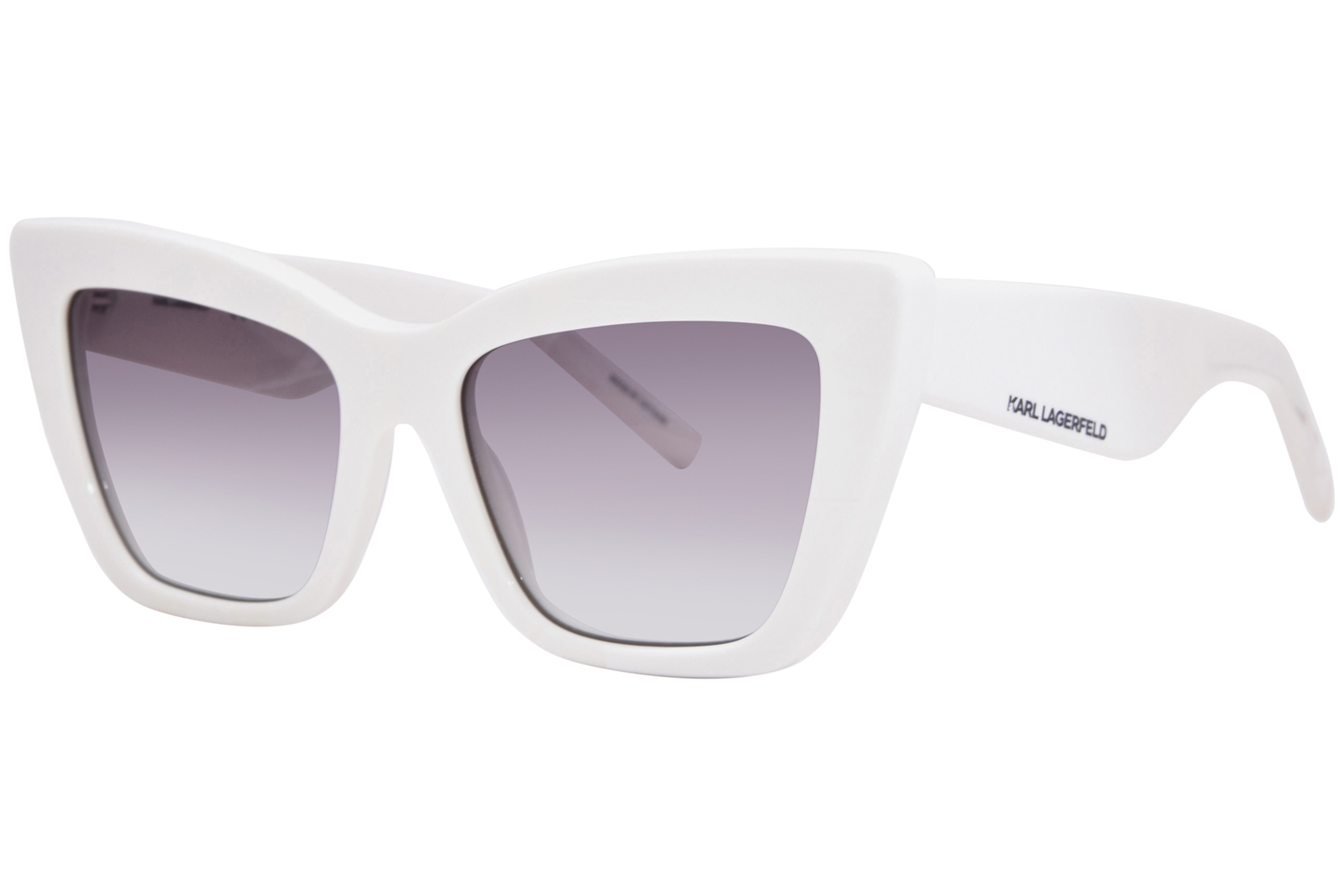 Солнцезащитные очки Karl Lagerfeld KL6158S 105 Женские с градиентом Белыйзеленый Кошачий глаз 54 мм 22690₽