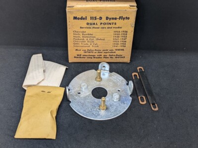 NOS 1933-56 CHEVROLET 41-47 PACKARD 38-56 GMC TRUCK DUAL POINT BREAKER PLATE