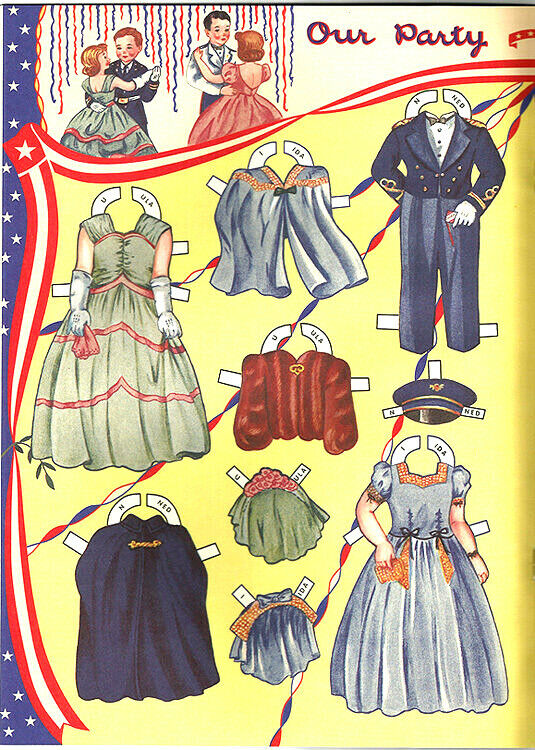 PAPER DOLL s UNITED WE STAND BOOK Patriotic Outfits BRAND NEW! 6 Dolls 34  Outfit