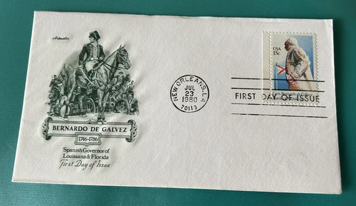 Bernardo De Galvez Spanish Governor 1980 First Day Cover Stamp