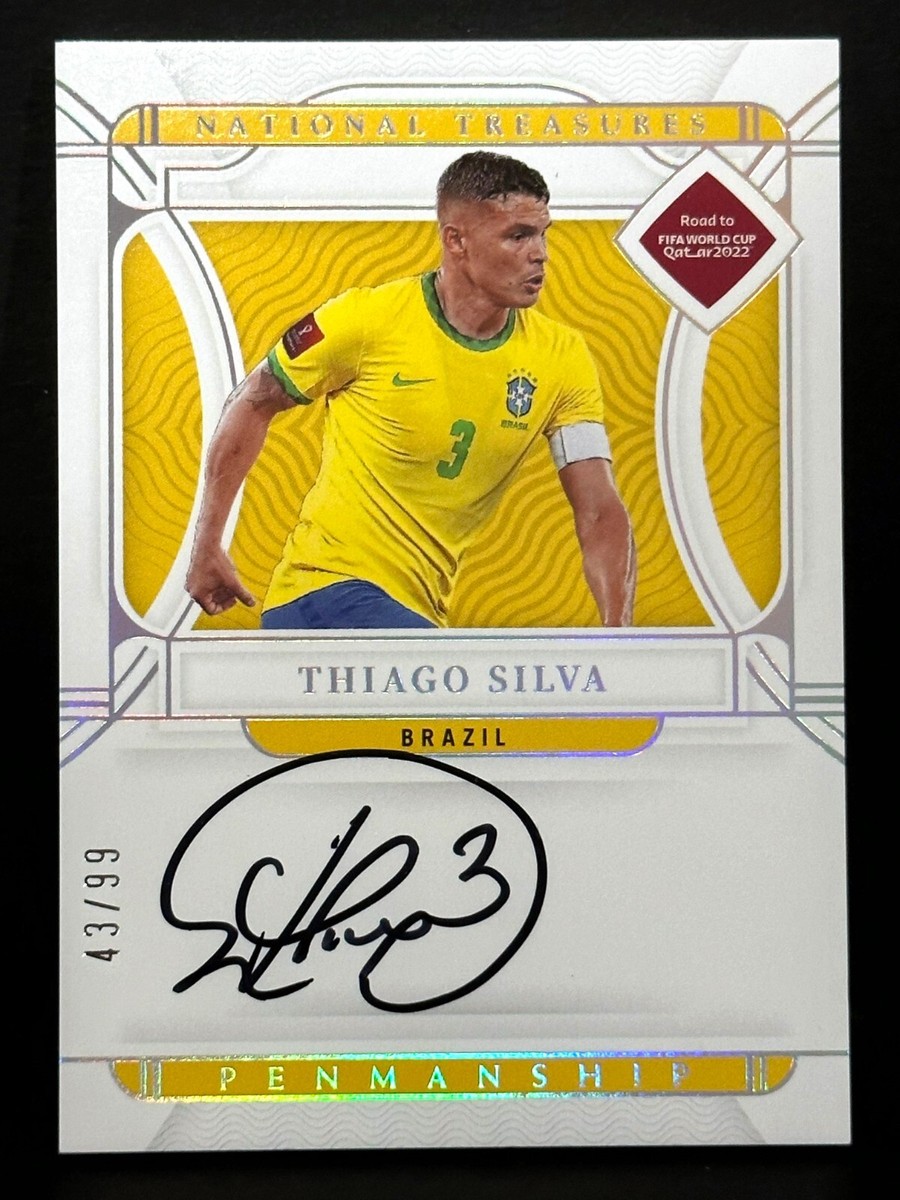 2022 Panini National Treasures FIFA Brazil Captain Thiago Silva On