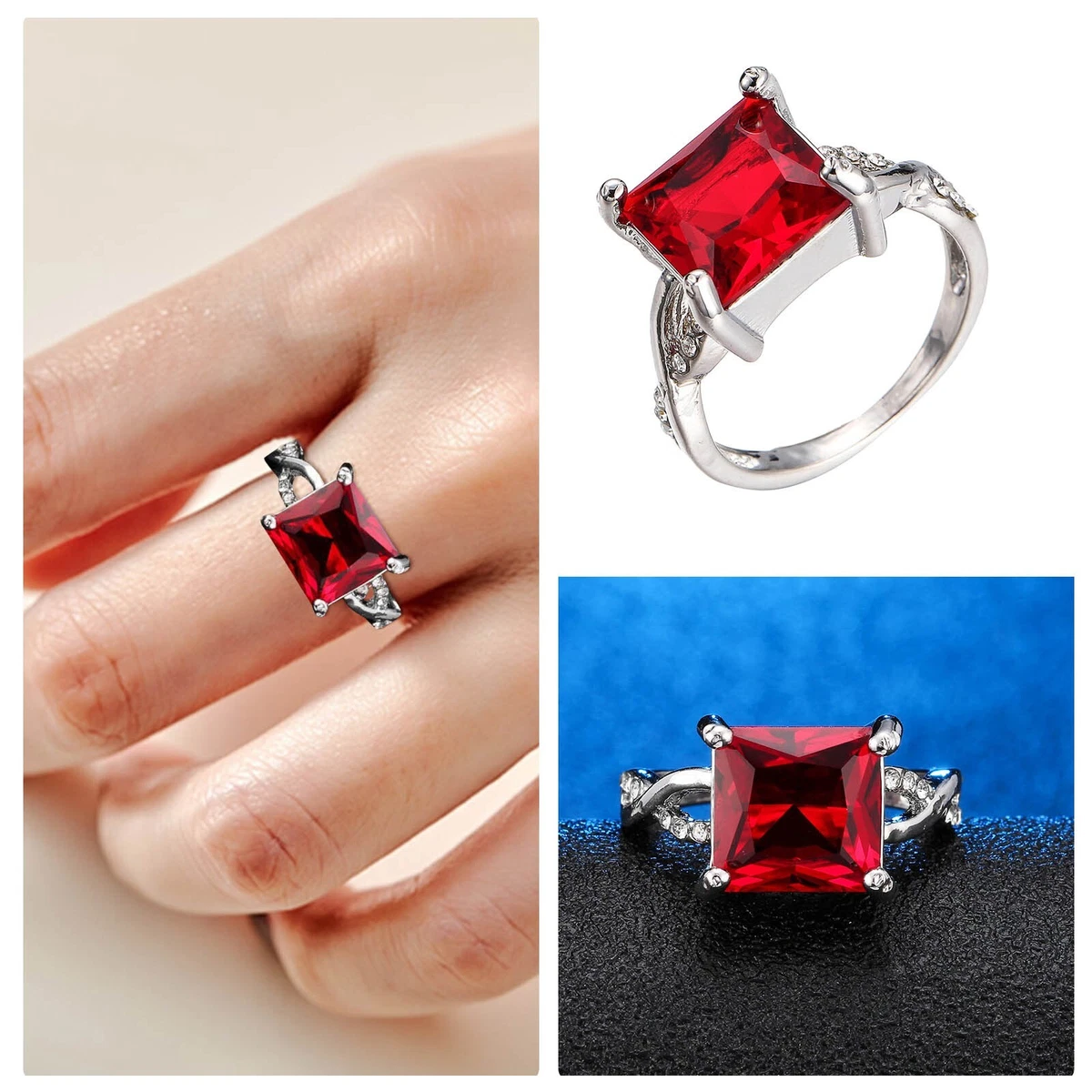 Square gem ring deals