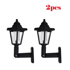 Solar Powered Garden LED Light Outdoor Fence Wall Lantern Hexagonal Lamp USA