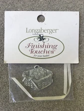 NEW Longaberger Homestead Pewter Cake Basket Tie-On