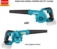 Makita Akku GebläSe 18V Dub185Z 18V 3-Stufige Krafteinstellung Leicht ⭐⭐⭐⭐⭐