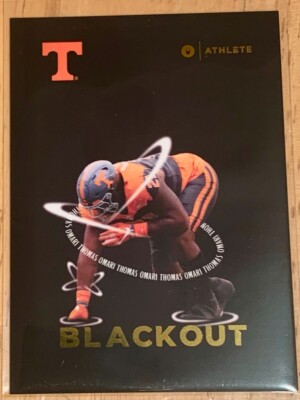 Omari Thomas 2023 Onit Athlete Gold Foil Blackout Tennessee Volunteers Football