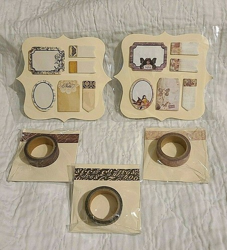 (2) Pegatina inteligente artesanal, (3) Washi Tape planificador de álbumes de recortes victoriano  - Imagen 1 de 12