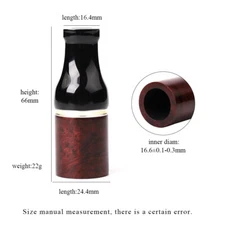 MUXIANG Briar Wooden Cigar Tips Holder Cigar Mouthpiece Gauge 44 Ring Dia 17.5mm