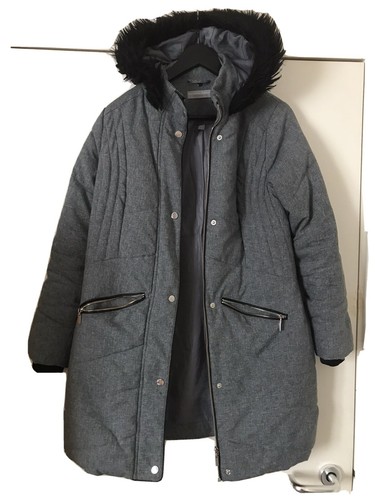 women's grey dorothy perkins hooded fur 