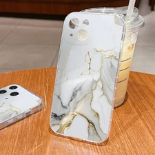 Marble For iPhone 15 14 13 12 Pro Max 11 8 7 X XS Case Silicone Soft Phone Cover