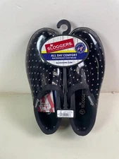 Sloggers Black Polka Dot Garden/Rain Waterproof Shoe Women's Size 6 NEW