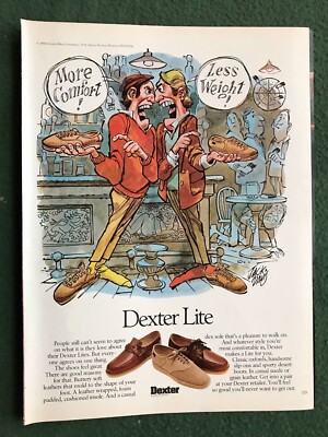 vintage 1980 magazine Ad DEXTER LITE footwear shoes JACK
