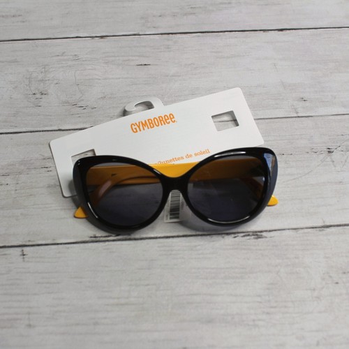 Gymboree Vintage Girl's Cat Eye Sunglasses One Size Black and Yellow - Picture 3 of 8