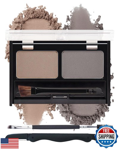 Waterproof Eyebrow Powder Kit-2 Colors Eye Brow Powder Tinted Palette Long La