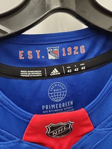 Neu ohne Etikett Adidas NHL NEW YORK RANGERS JACOB TROUBA CAPTAIN TRIKOT 42 - Bild 2 von 7