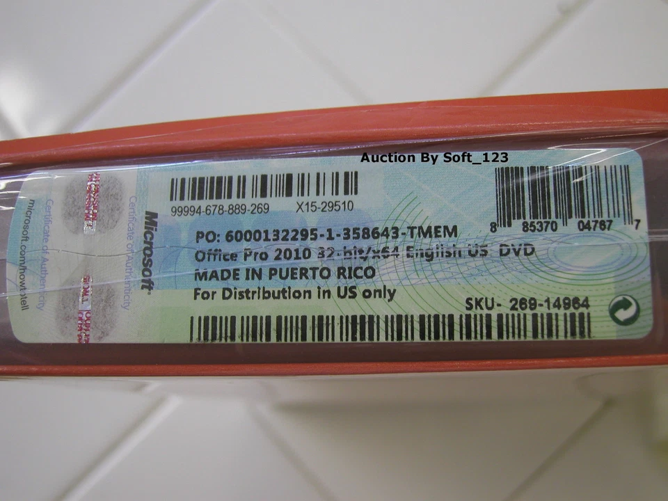 Microsoft Office 2010 Professional For 2 PCs Full English Vers.=NEW RETAIL BOX= - Image 4 of 4