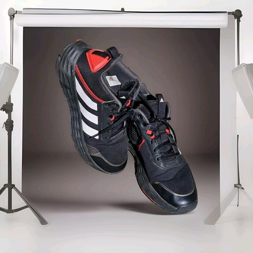 Herren Adidas Light Motion Größe 11,5 Carbon Schwarz/Cloud Weiß/Rot Adiwear Sneaker