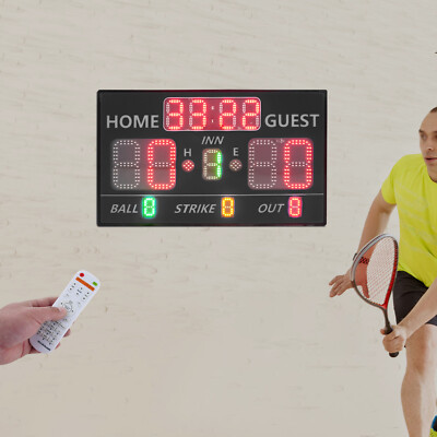 For Baseball Games Portable Electronic Digital Scoreboard Led Scoreboard Black