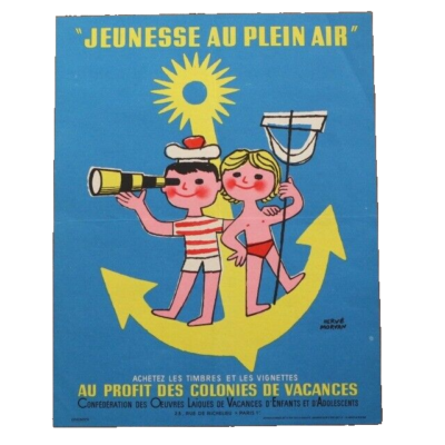 Herve Morvan Vintage Poster Jeunesse au Plein Air 1964 | eBay