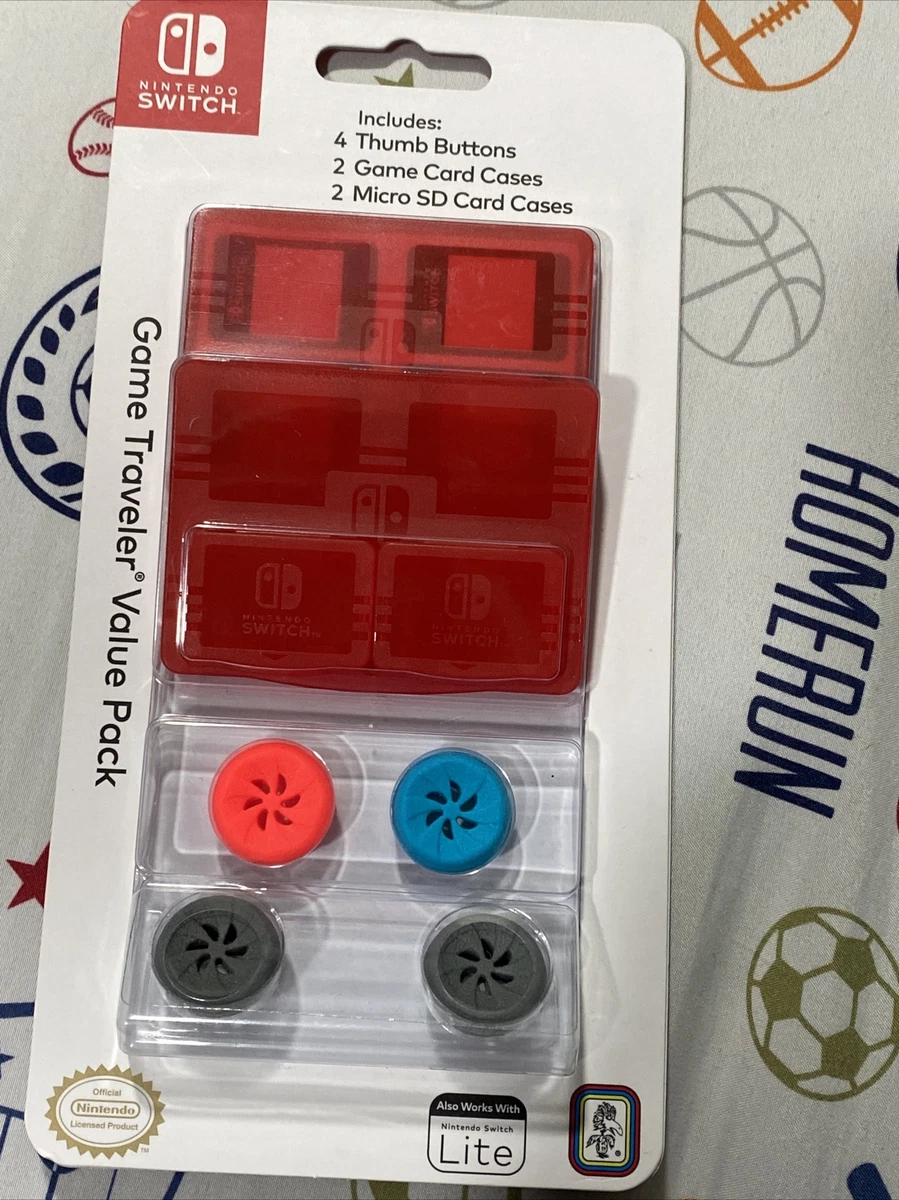 Nintendo Game Travel Value Pack 4 Thumb Buttons 2 Game Card Case