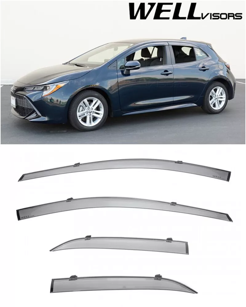  WellVisors Window Visors Wind Deflectors Compatible With Toyota  2019-2024 Corolla Hatchback Premium Series Rain Guards 3-847TY053 :  Automotive