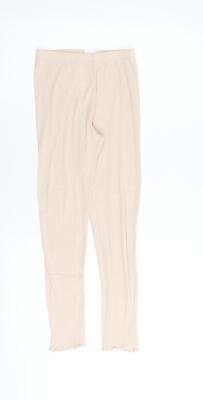 H&M Jogginghose Mädchen rosa Baumwollmischung Größe 10 Jahre gerippt Leggings