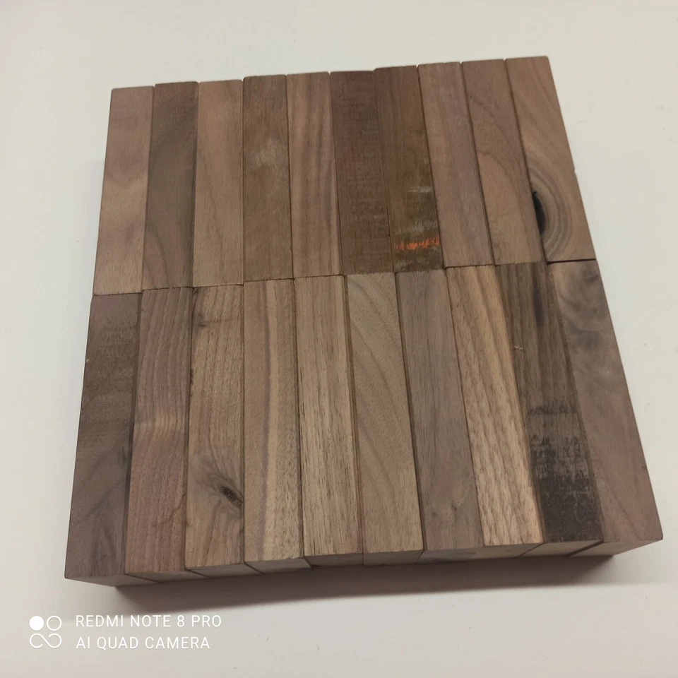 Bastelholz Walnuss Nussbaum Kantel Drechselholz 20 Stück - Bild 4 von 4