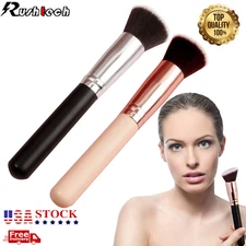 2-8pcs Pro Foundation Makeup Brush Flat Top Kabuki for Blending Liquid Cream US
